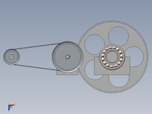 齿轮啮合传动俯视缩略图