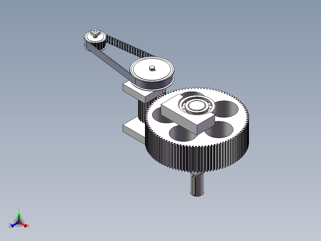 齿轮啮合传动正等轴测图