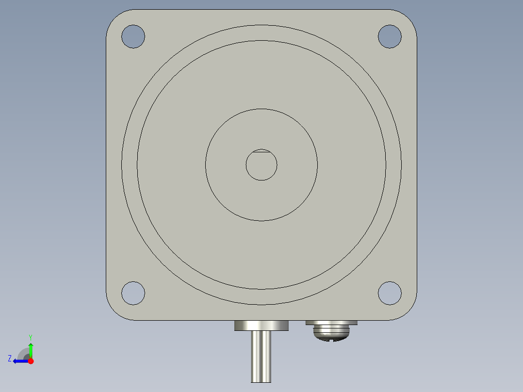 M61X3SV4LS微型齿轮调速马达右视图