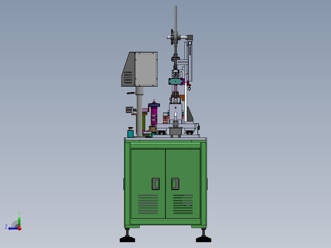 电机转子插片机sw18可编辑右视图