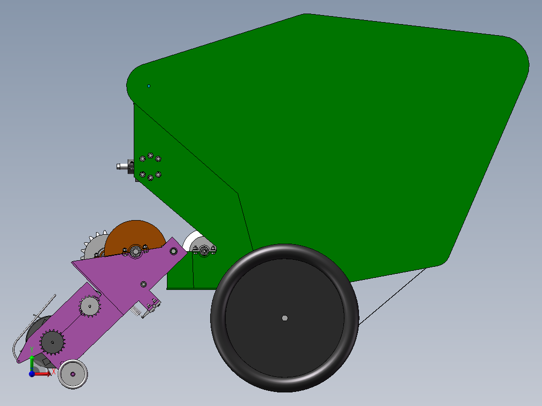 1打捆机模型前视图