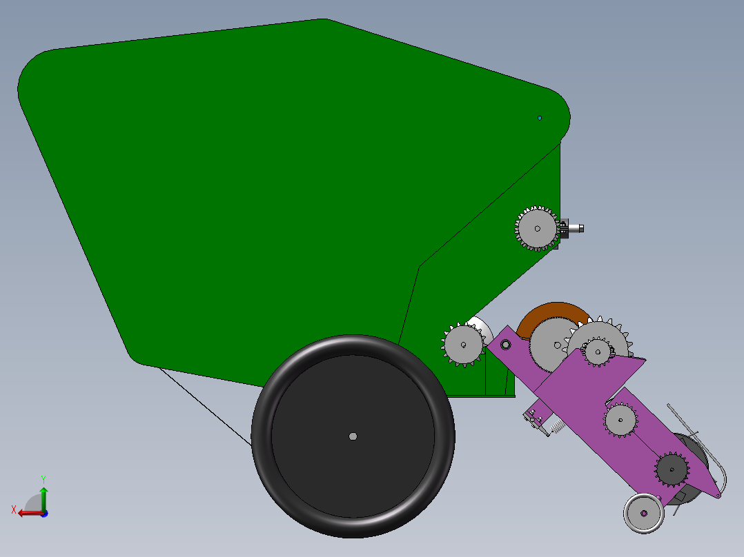 1打捆机模型后视图