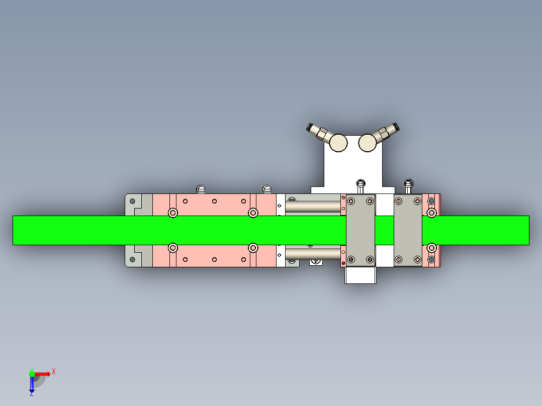 A2004792-气动给料机工作纸条送纸器俯视图