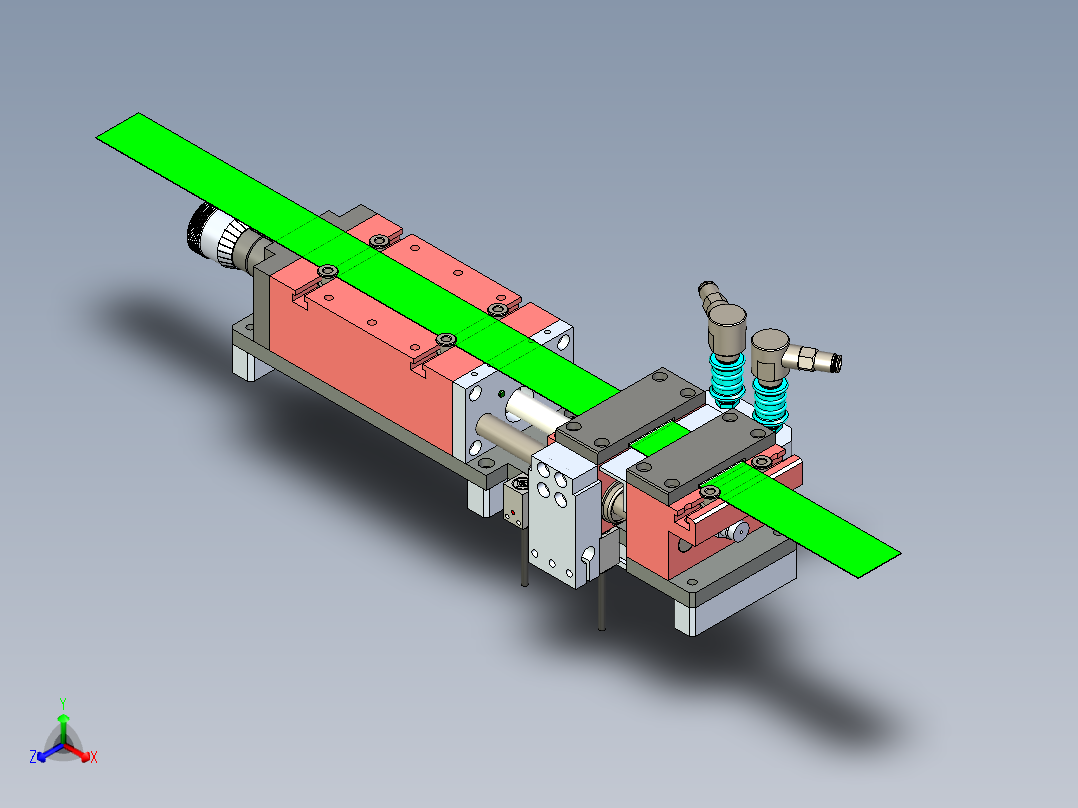 A2004792-气动给料机工作纸条送纸器正等轴测图