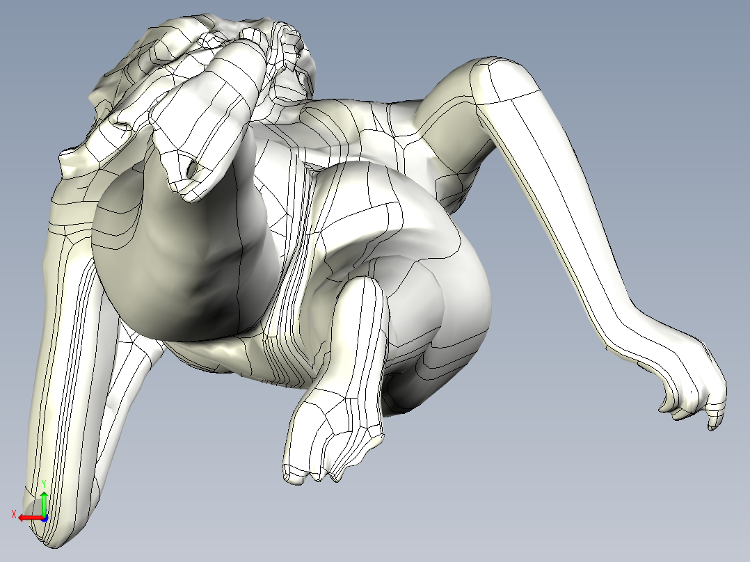 人体模型(111)后视图