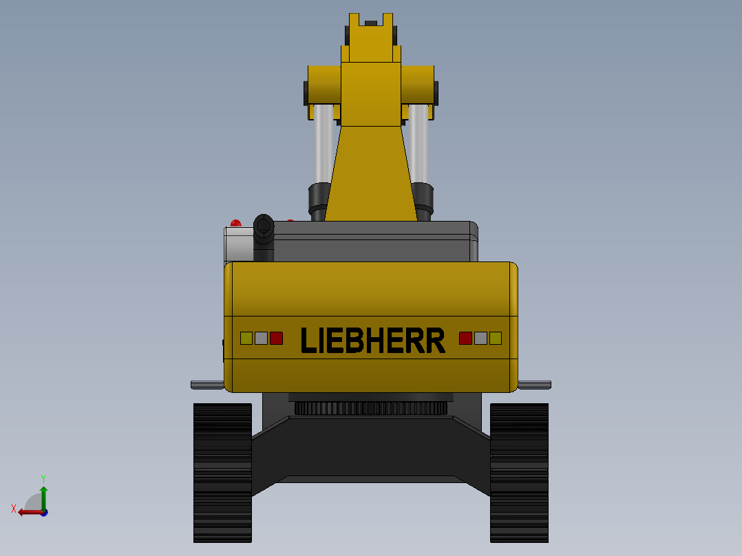 20.利勃海尔R980挖掘机后视图