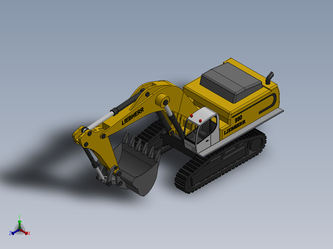 20.利勃海尔R980挖掘机正等轴测图