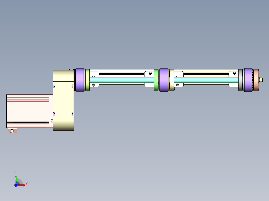 一拖三皮带线前视图