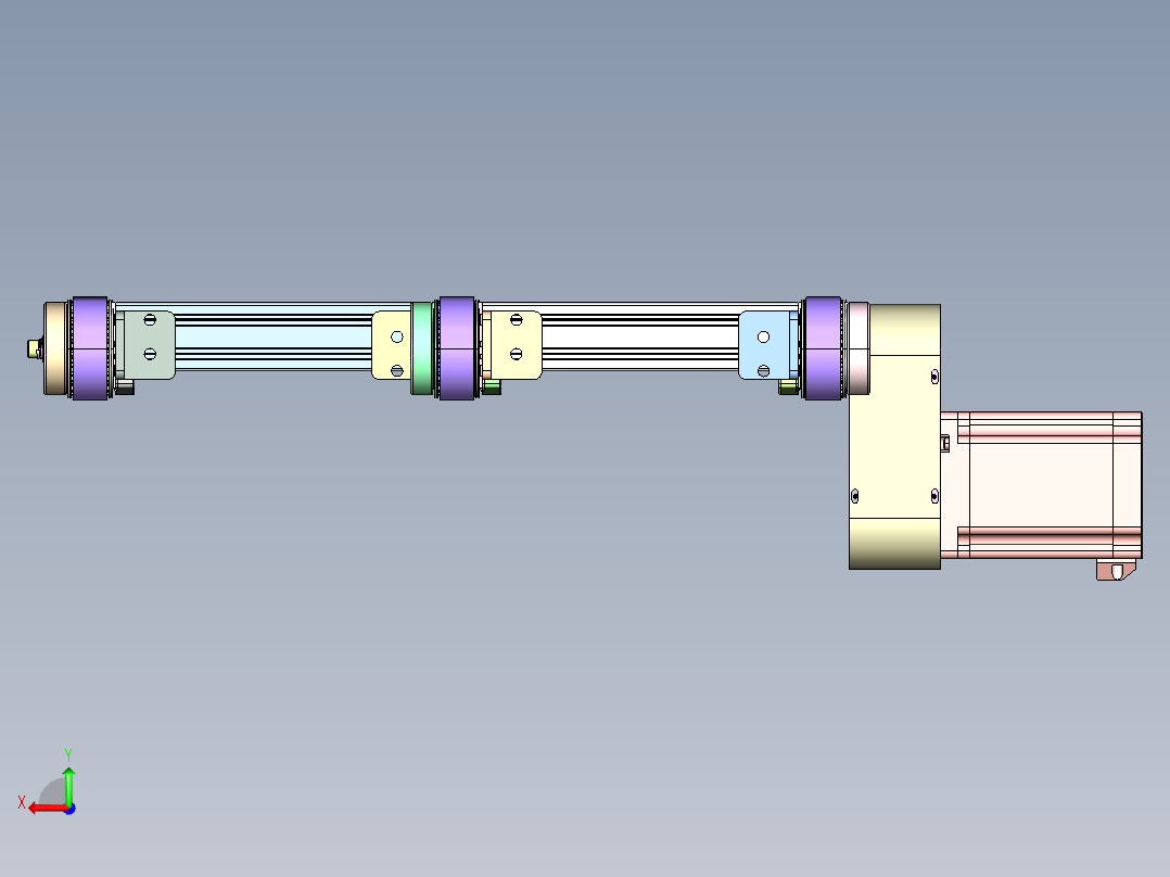 一拖三皮带线后视图