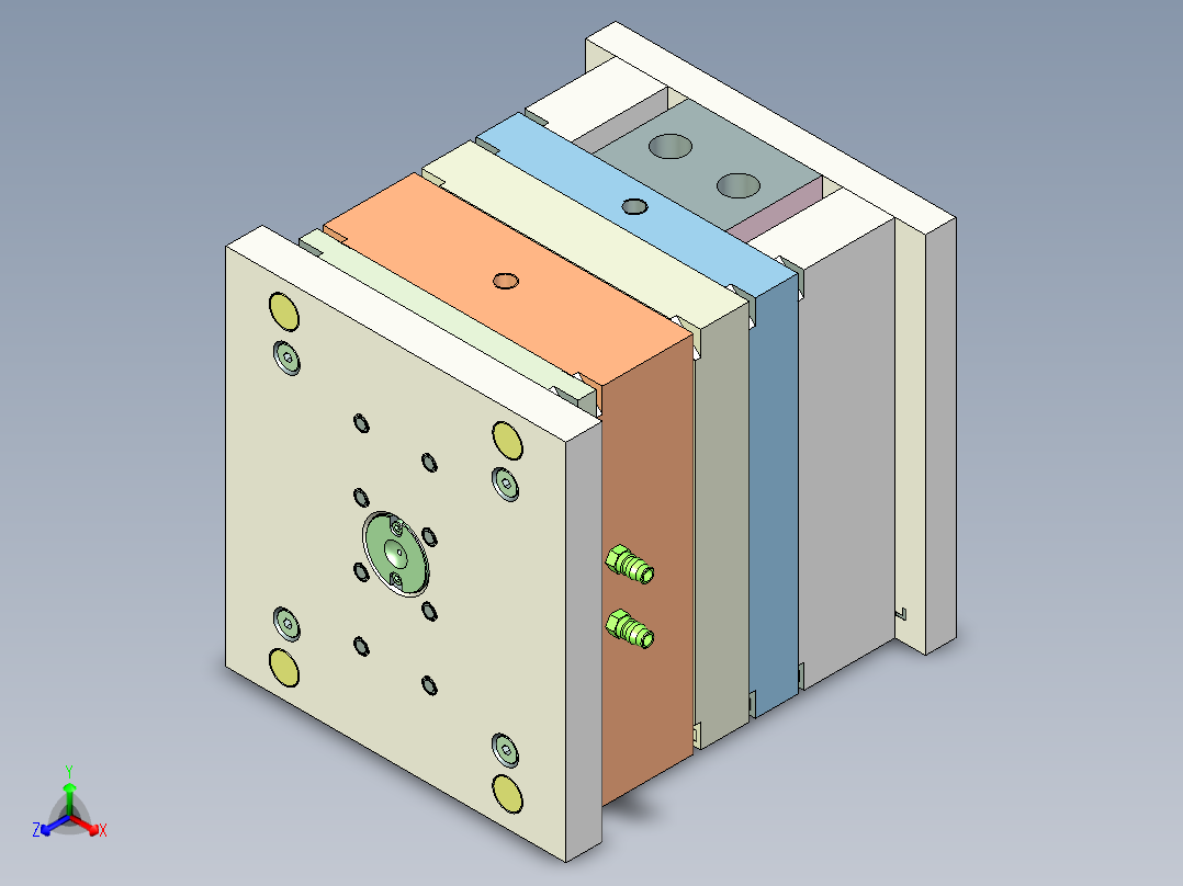 一套经典K胶盖子模具图