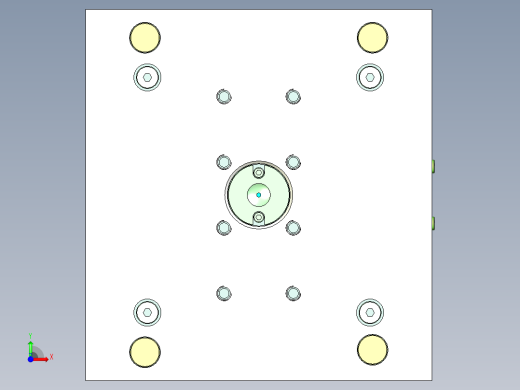 一套经典K胶盖子模具图前视缩略图
