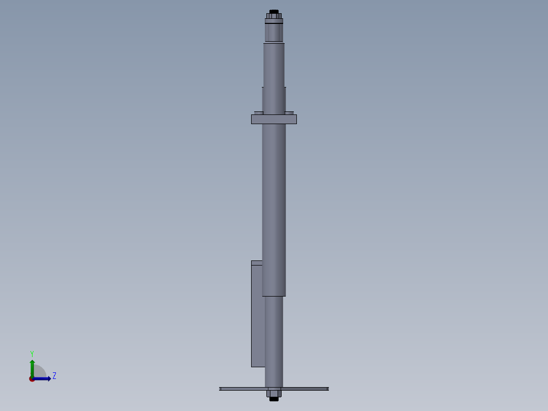工件镀锌挂组左视图