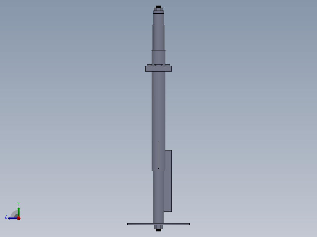 工件镀锌挂组右视图