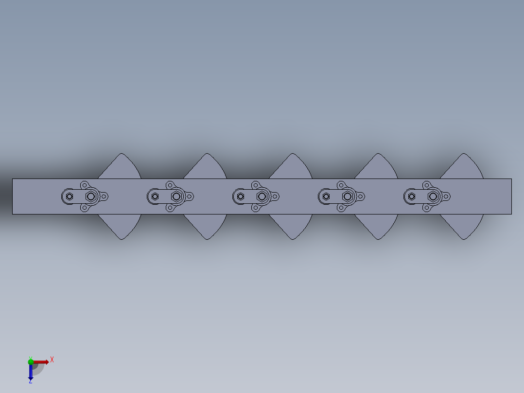 工件镀锌挂组俯视图