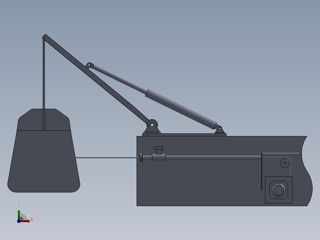 防摆稳定系统前视图