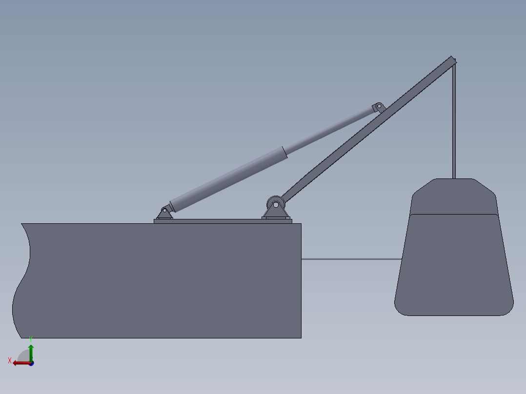防摆稳定系统后视图
