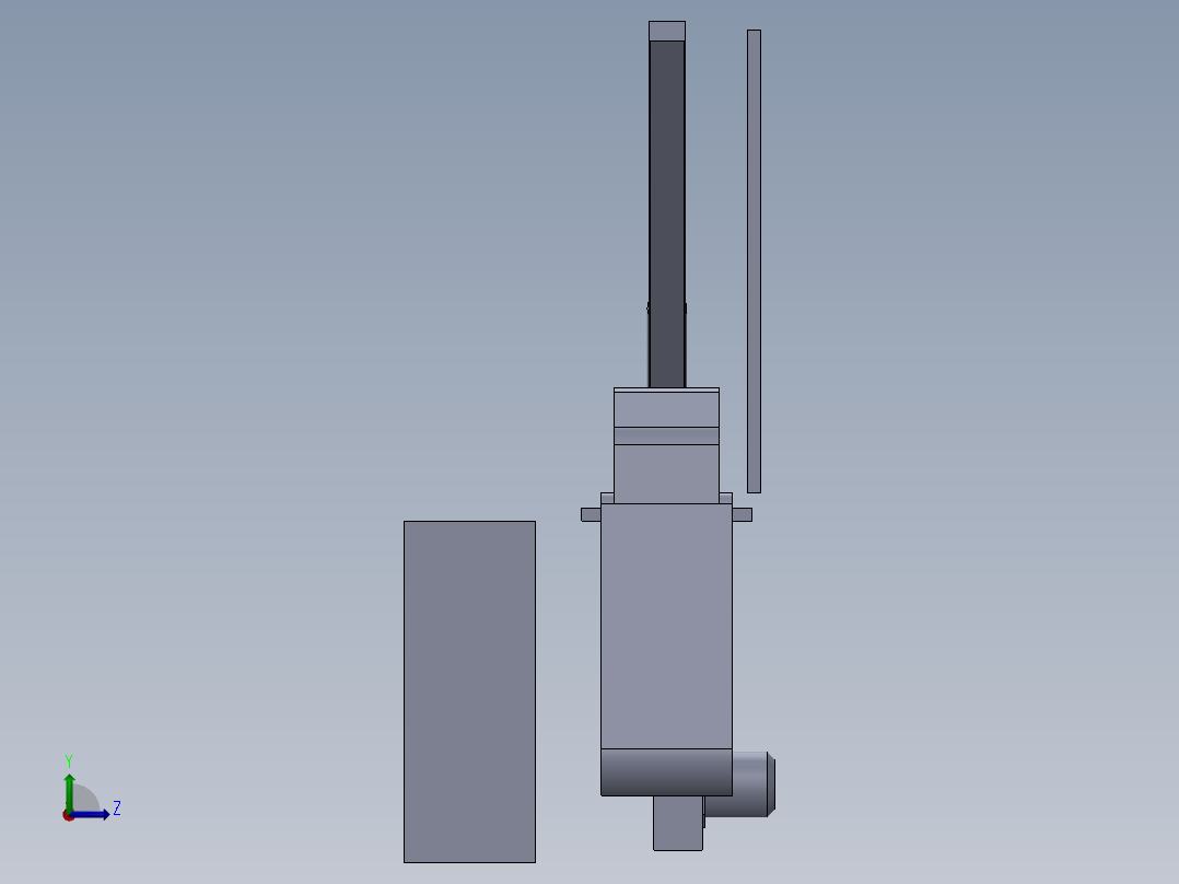 防摆稳定系统左视图