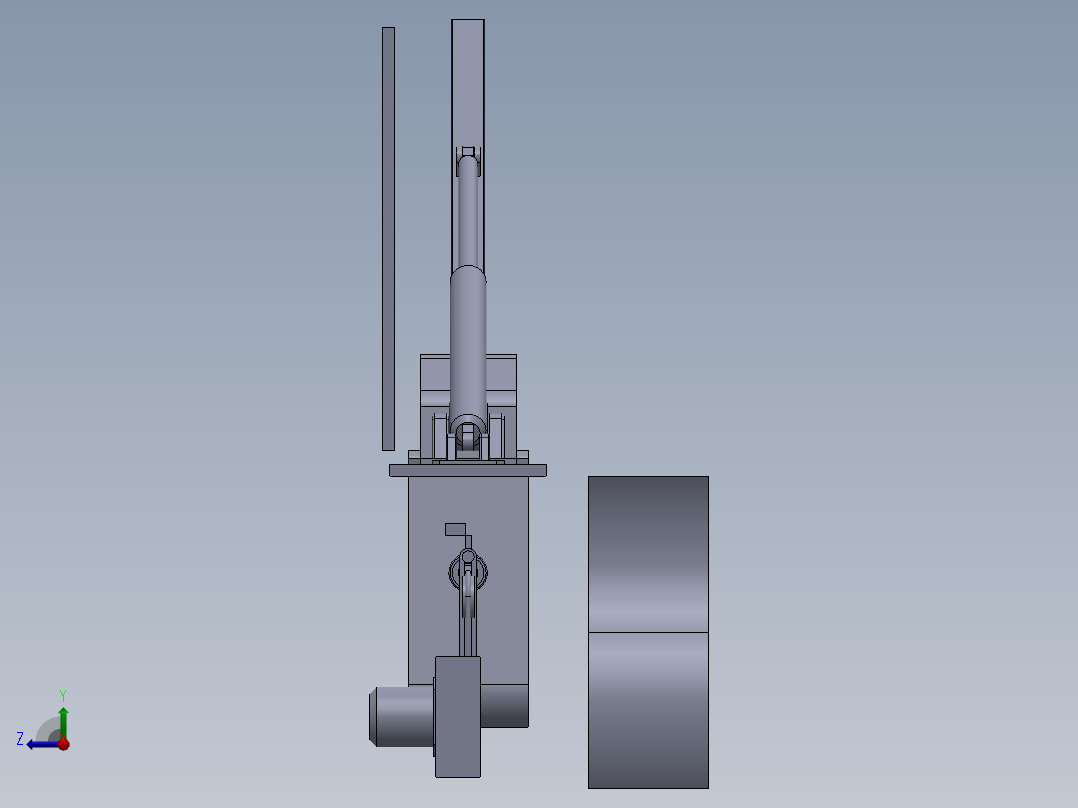 防摆稳定系统右视图