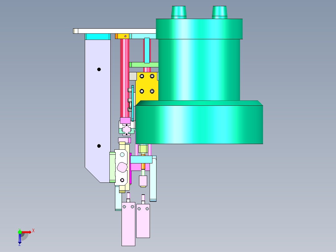 U型橡胶垫片自动化排料与取料设计俯视图