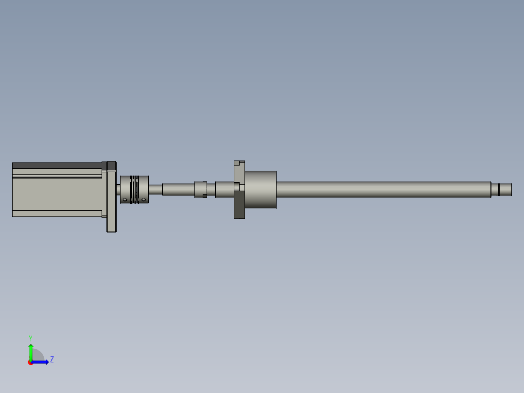 大铝件贴片装置前后丝杆组左视图