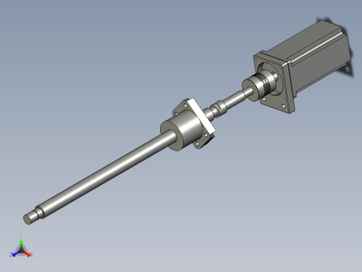 大铝件贴片装置前后丝杆组正等轴测缩略图