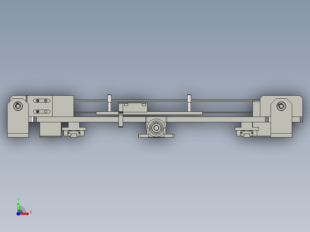 出板左軌道前视图