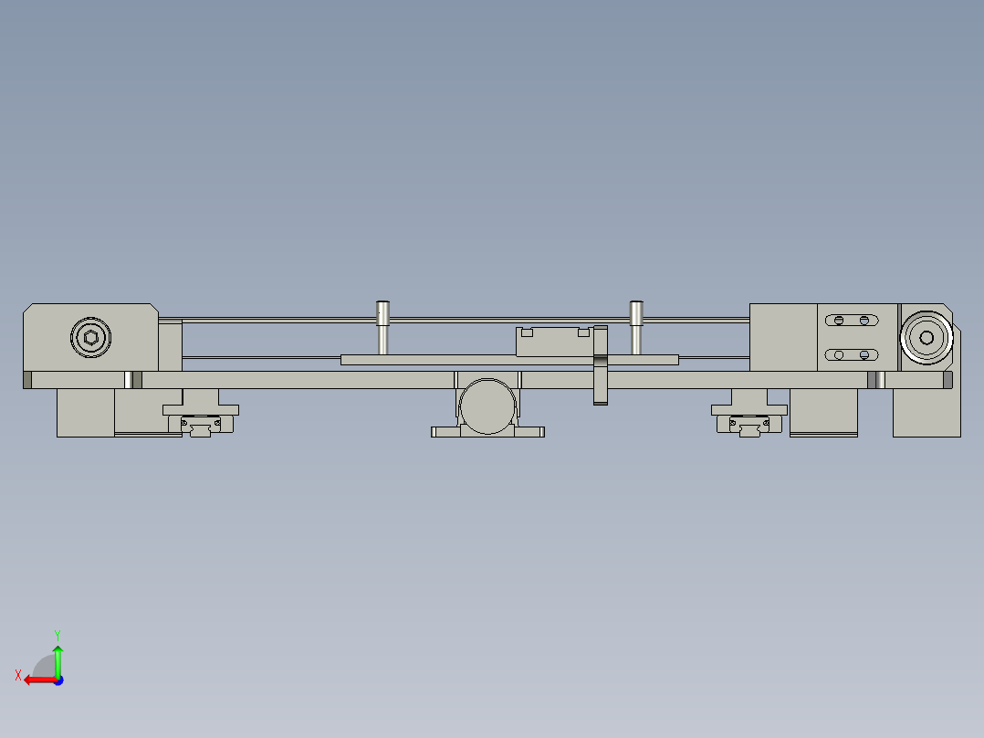 出板左軌道后视图