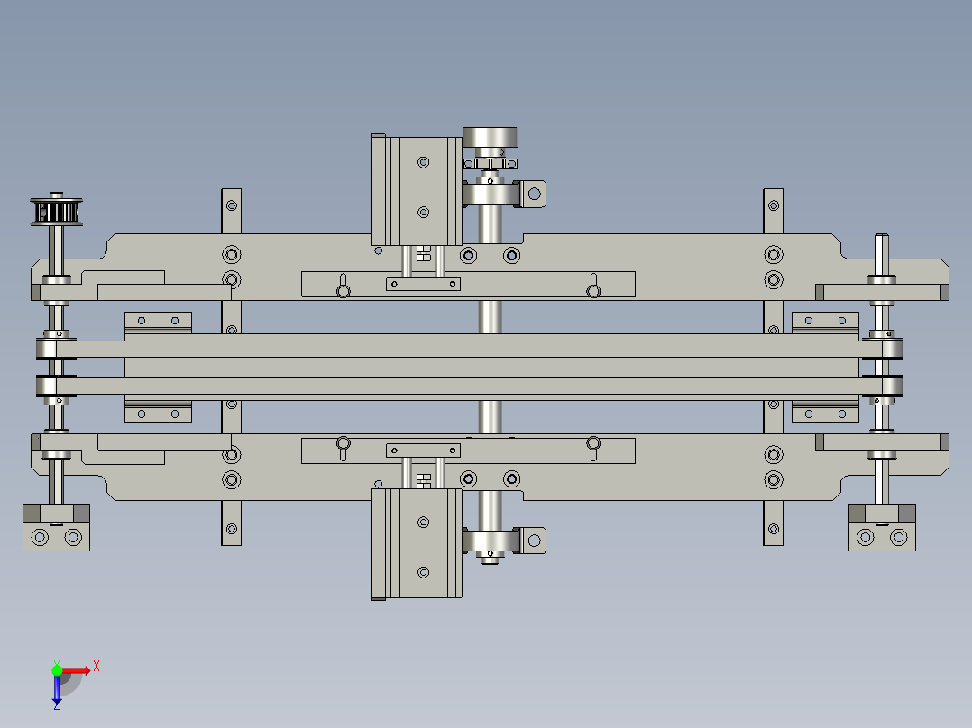 出板左軌道俯视图