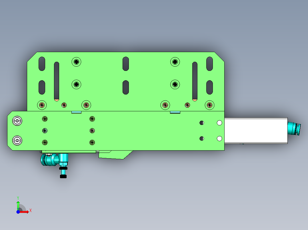 90度抓取放料移栽机构前视图