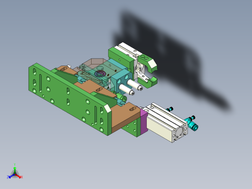 90度抓取放料移栽机构正等轴测缩略图