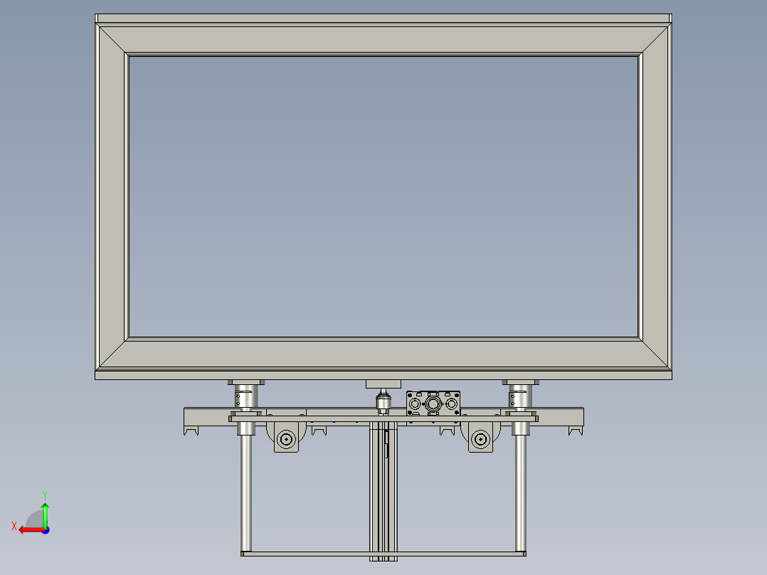 利库接驳支承架后视图