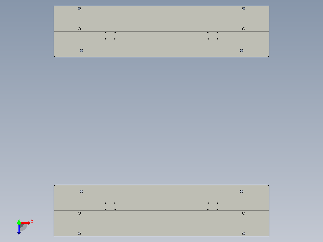 利库接驳支承架俯视图