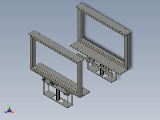 利库接驳支承架正等轴测缩略图