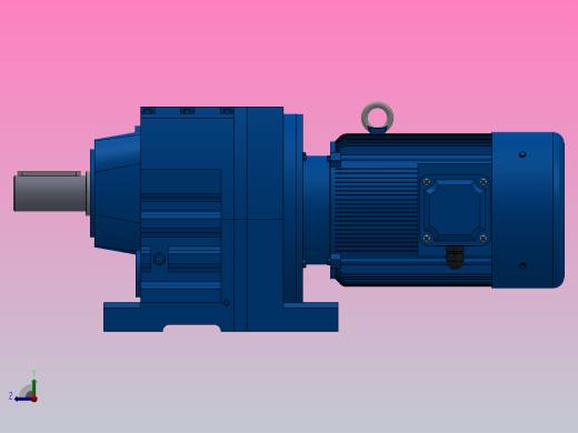 R47底脚轴伸式安装斜齿轮减速机R47-Y0.18-4P-76.23-M1-0°右视缩略图
