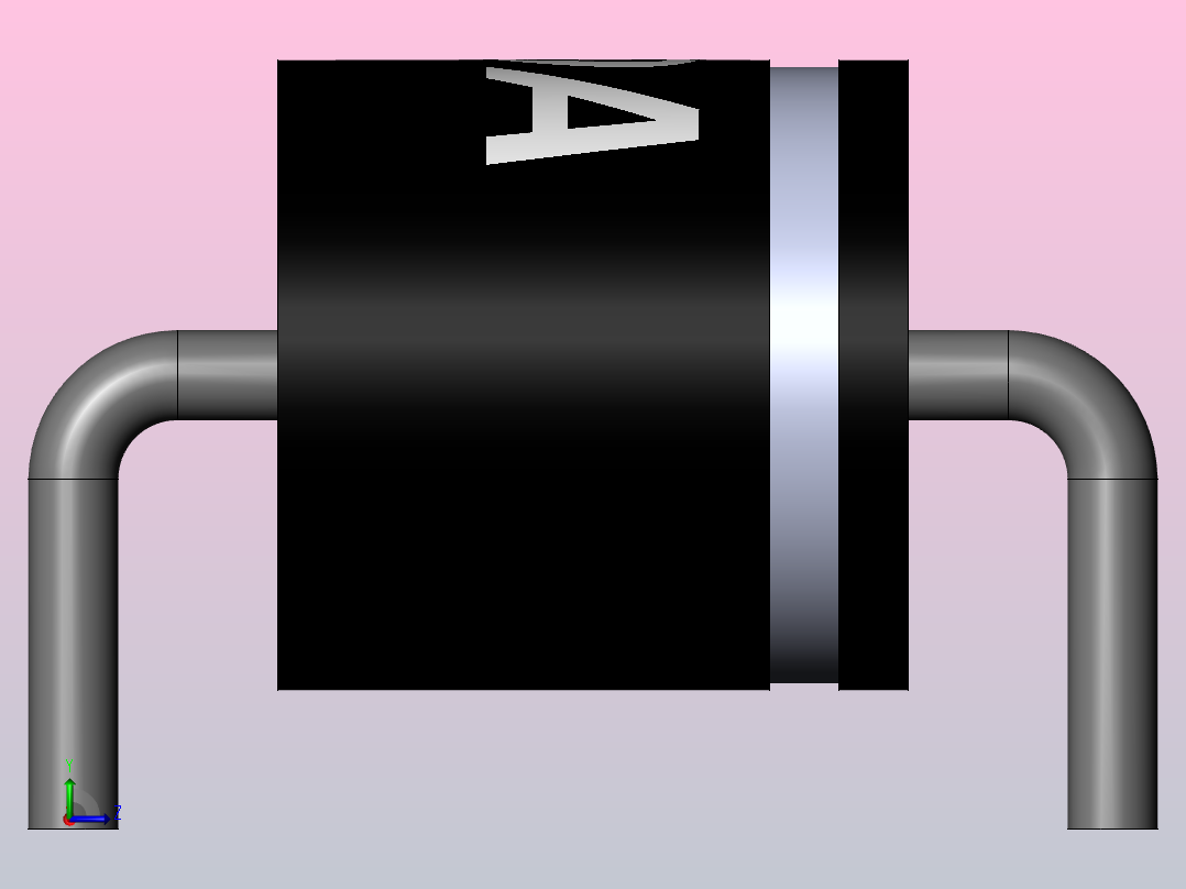 10A肖特基二极管L15mm.SLDPRT左视图