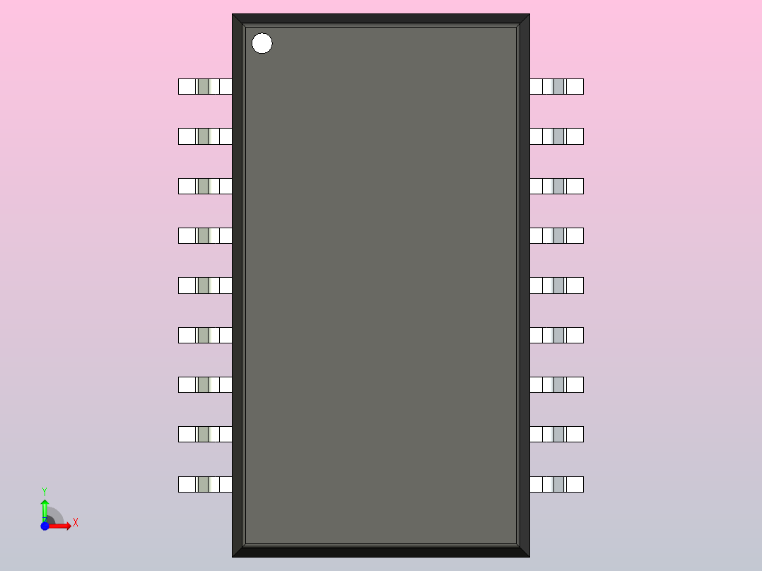 106x SOIC 封装（小外形集成电路）SOIC127P1030X265-18N前视图