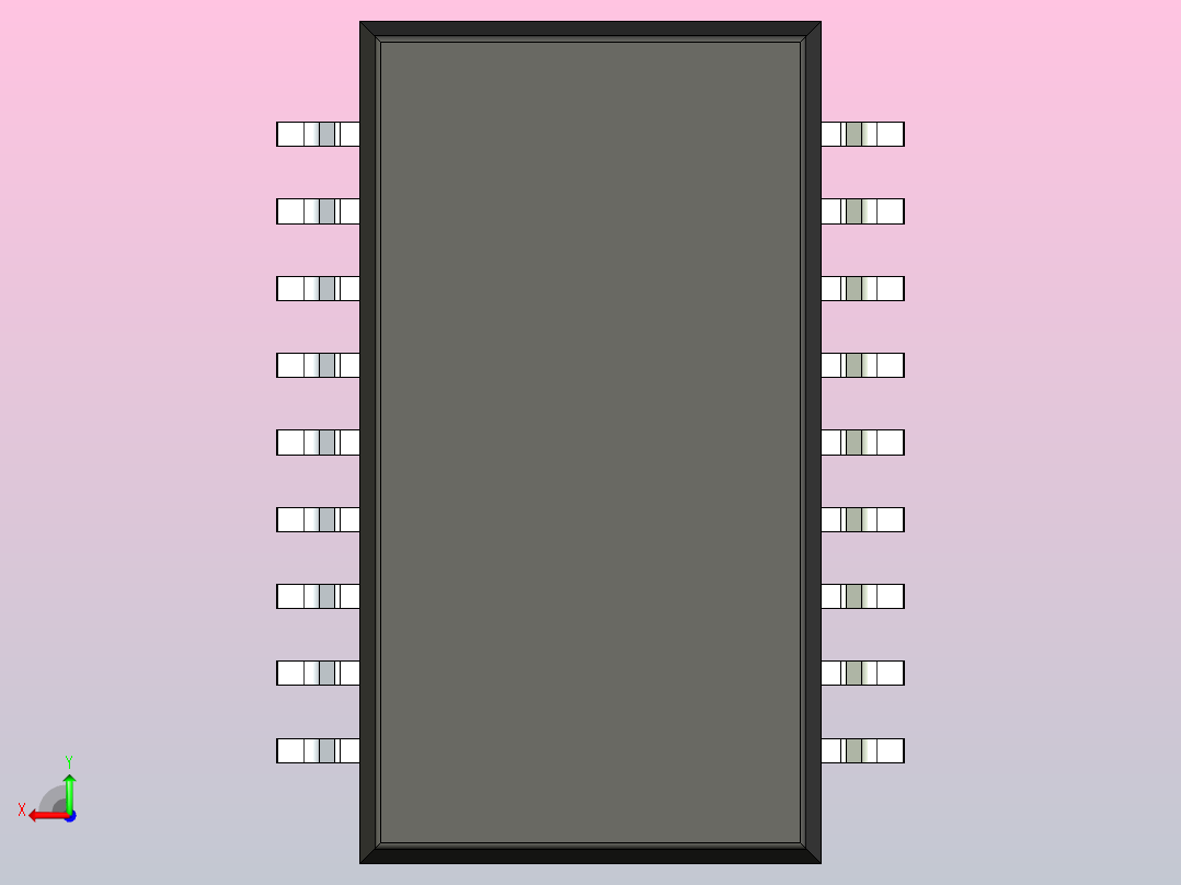 106x SOIC 封装（小外形集成电路）SOIC127P1030X265-18N后视图