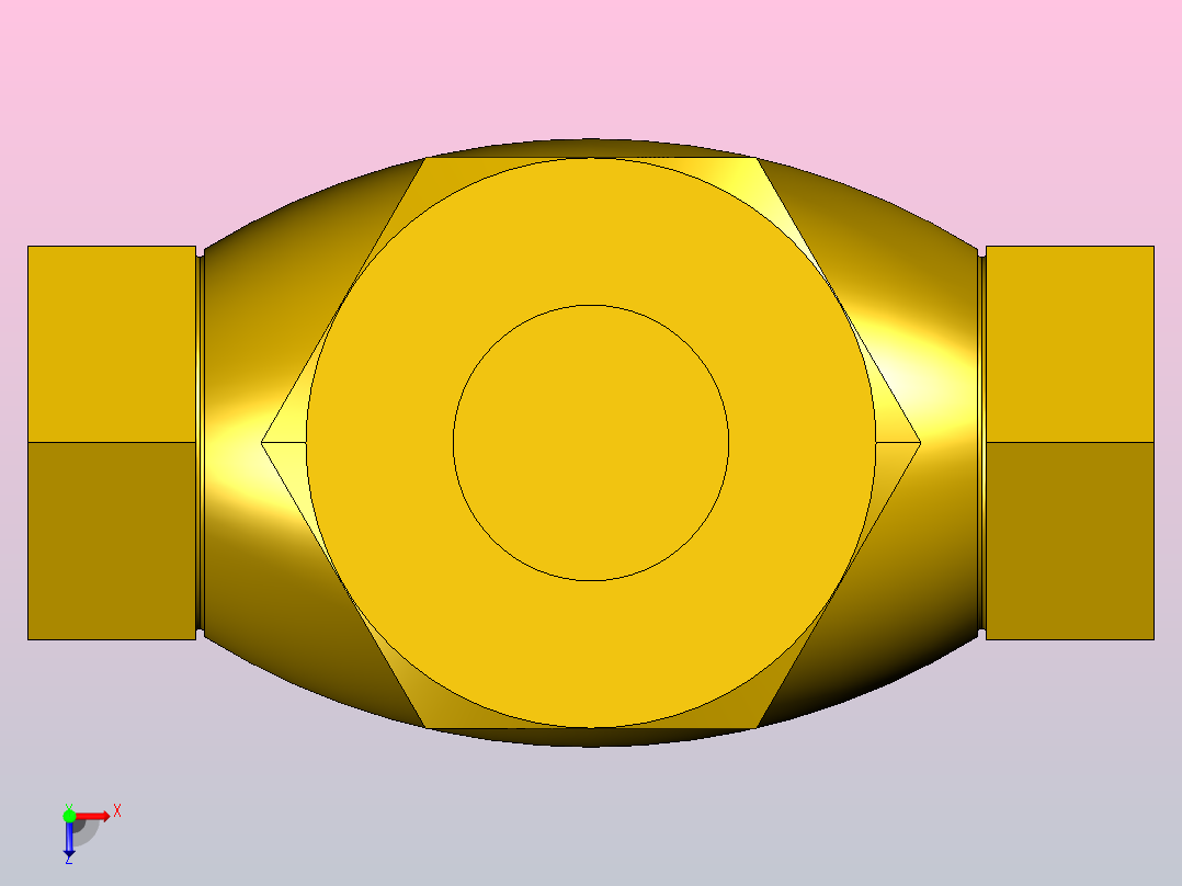 水平升降式止回阀俯视图