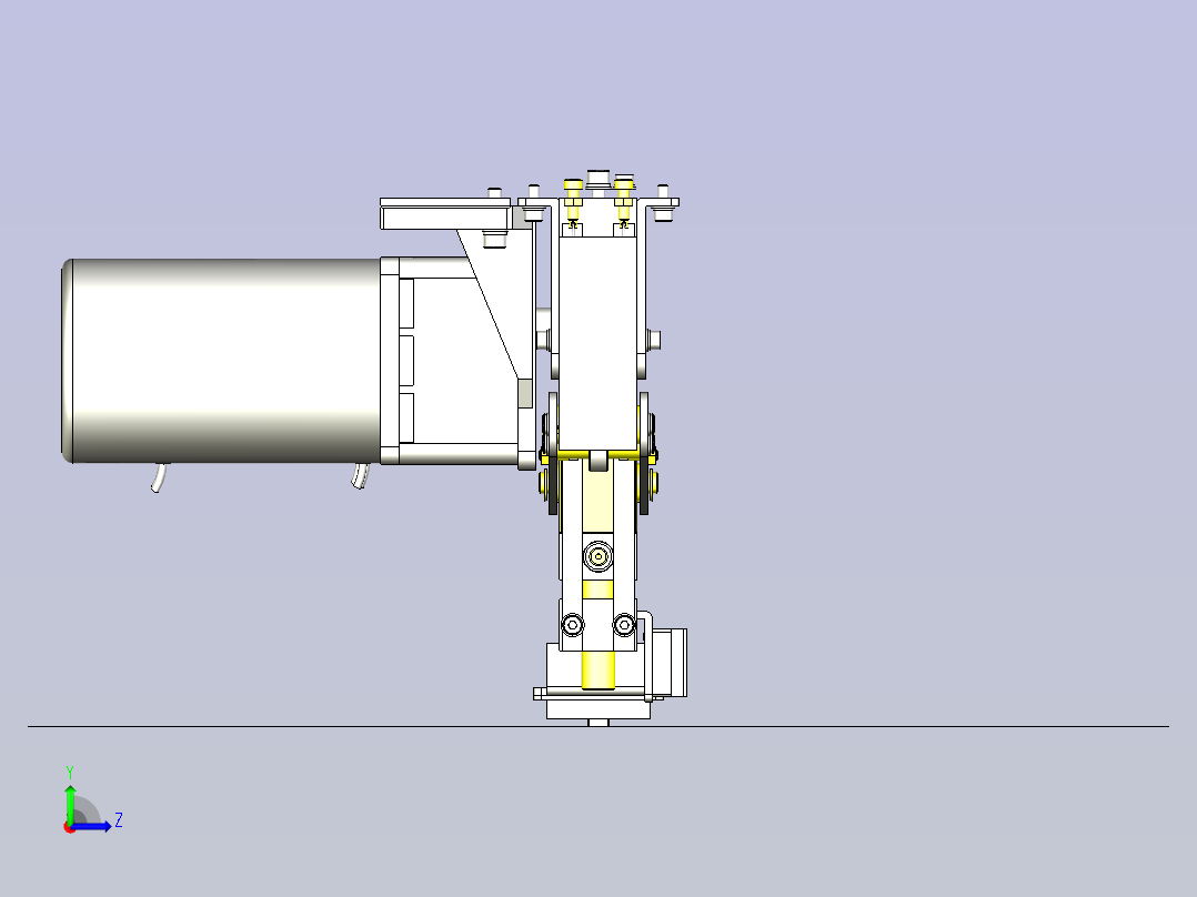 一种上下装置3D图纸左视图
