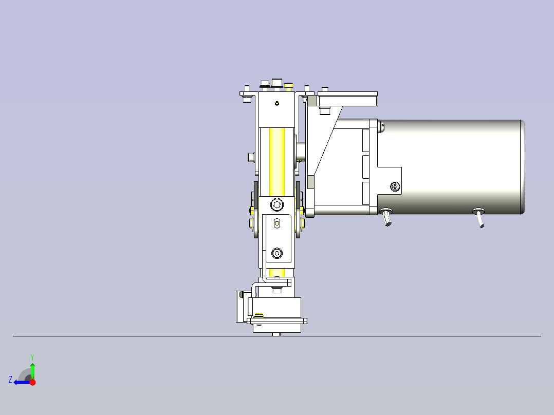 一种上下装置3D图纸右视图