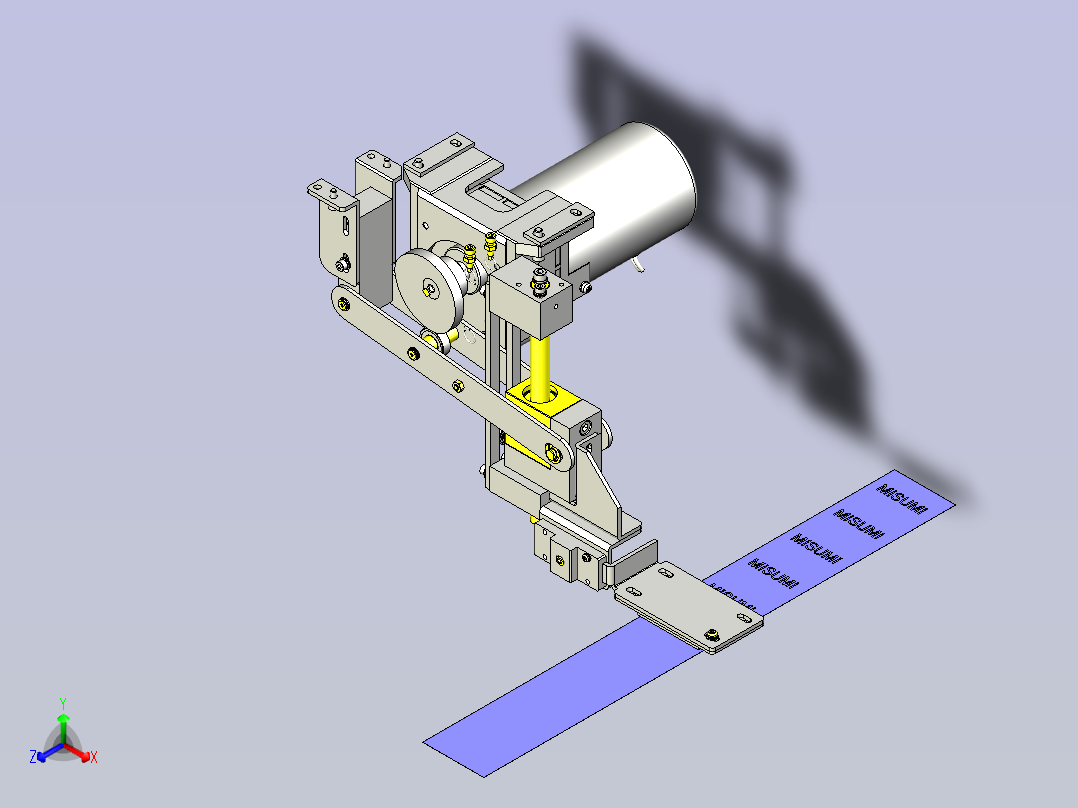 一种上下装置3D图纸正等轴测图
