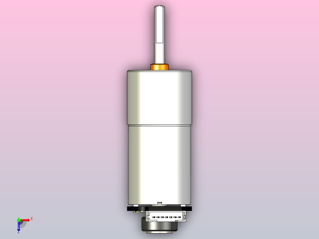 25毫米编码器直流电机俯视图