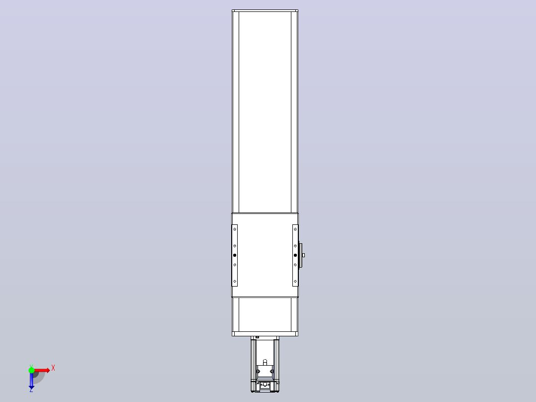 滚珠丝杠直线轴带导轨全封闭TPA-HCR-140D-2010C-L400-M-Y-P40-N3俯视图