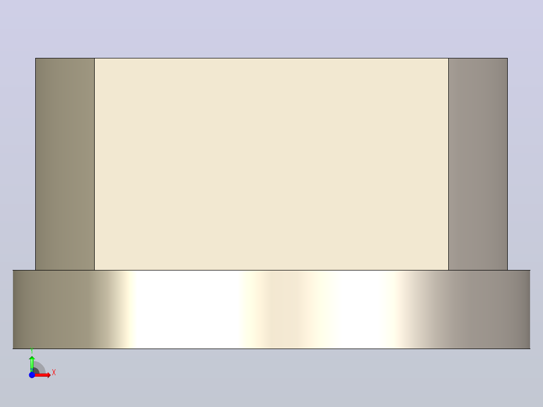 三角形螺母-具有所有配置的Solidworks零件前视图