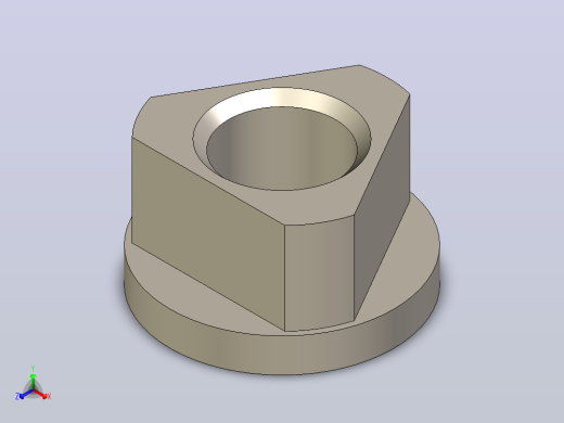 三角形螺母-具有所有配置的Solidworks零件正等轴测缩略图