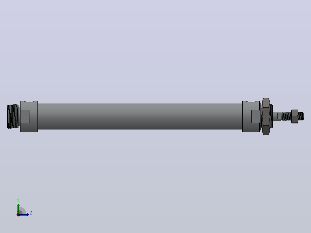 MAL-CM系列迷你气缸[MAL-20X150-S-CM]左视图