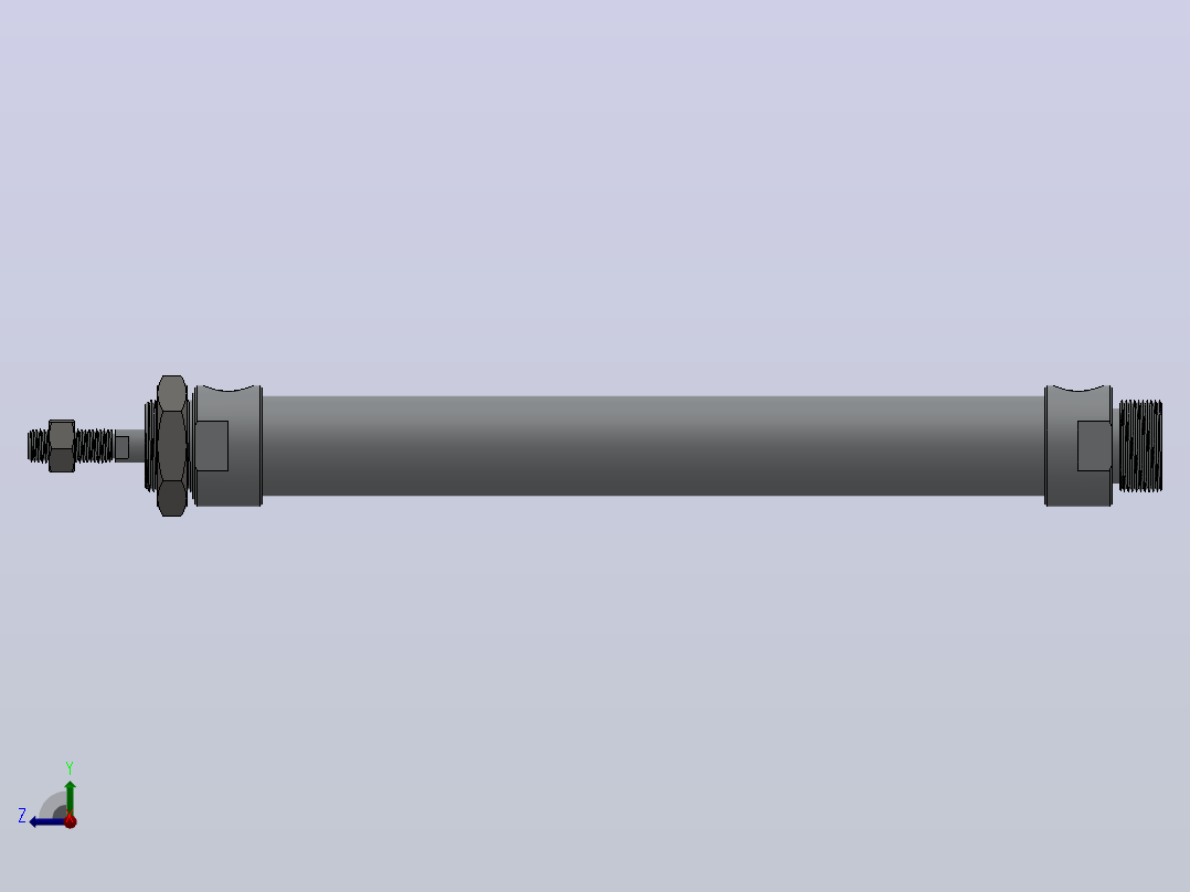 MAL-CM系列迷你气缸[MAL-20X150-S-CM]右视图