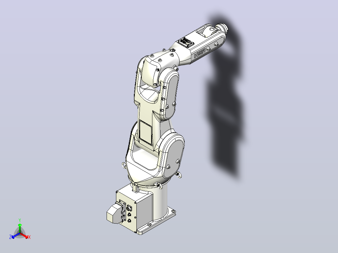 HSR-JR607-910六轴工业机器人正等轴测图