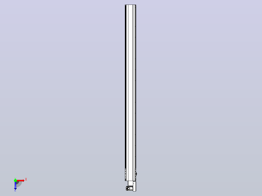 皮带直线轴半封闭可选导轨TPA-HNB-202D-140-L2900-MR-Y-P75-N3俯视图