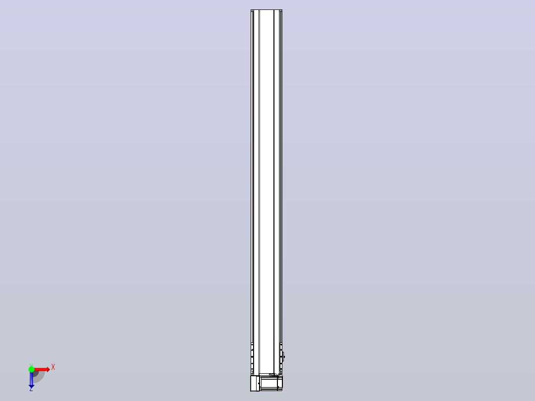 皮带直线轴半封闭可选导轨TPA-HNB-175D-140-L1750-LU-Y-P75-N3俯视图